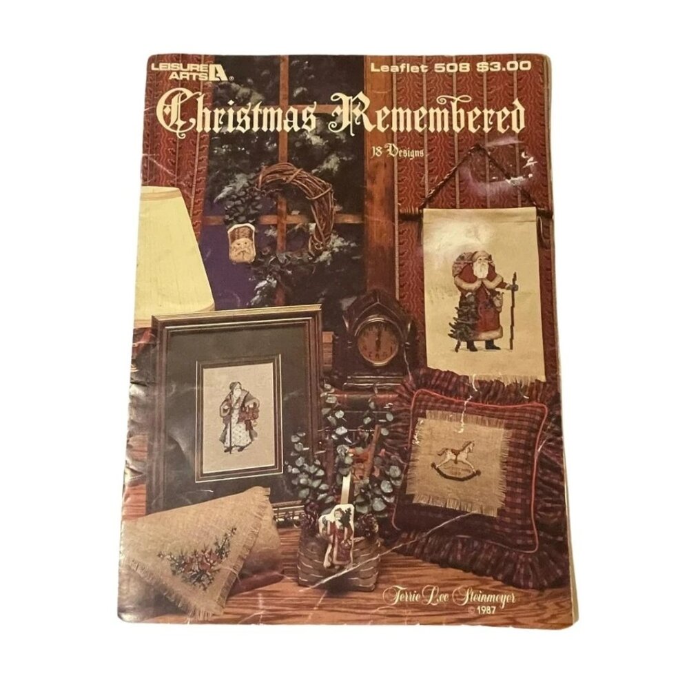 Leisure Arts Christmas Remembered Cross Stitch Leaflet #508 18 Vintage Designs